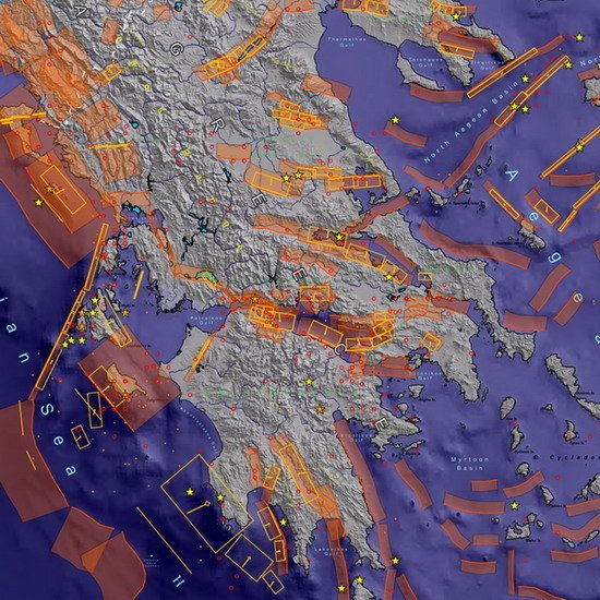 Σεισμικές Πηγές (Ρήγματα) Ελληνικού χώρου