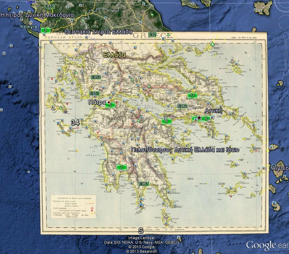 Χάρτης της Ελλάδος KML